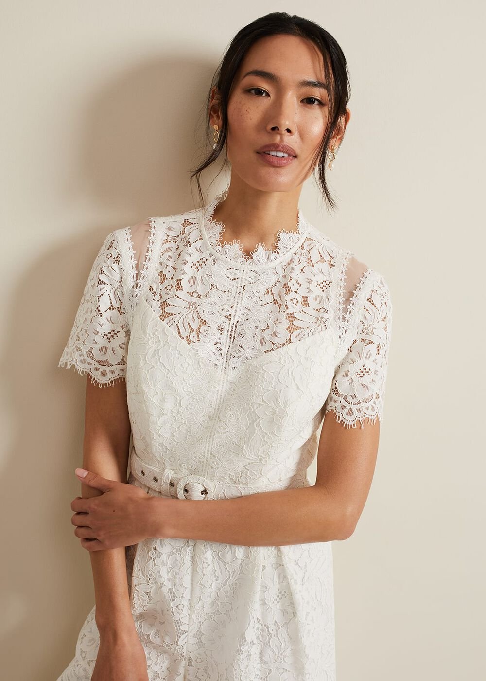 Amaliah Lace Jumpsuit Ivory