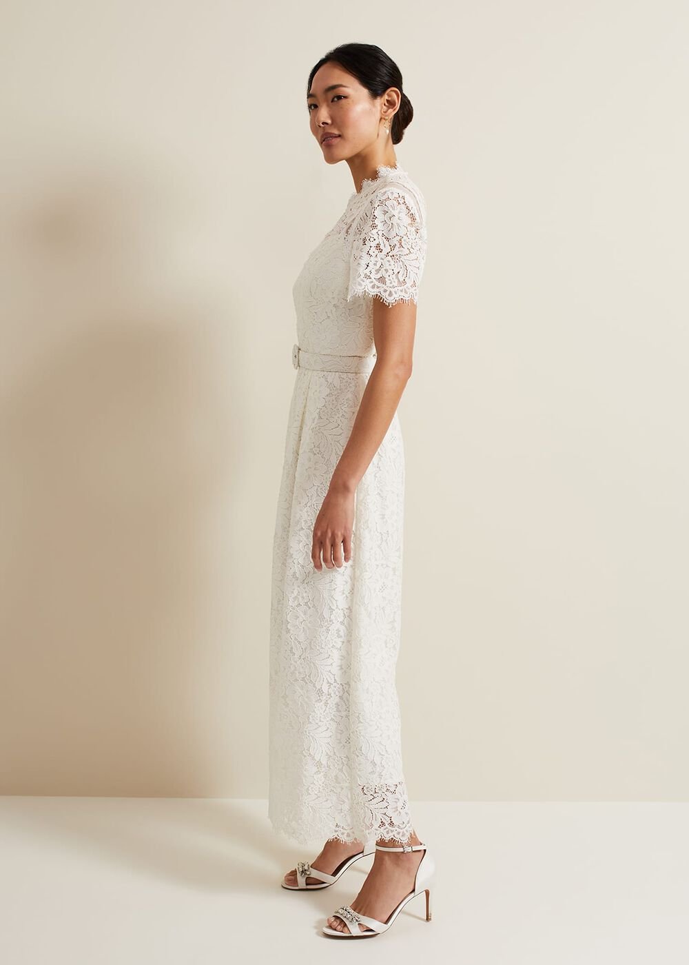 Amaliah Lace Jumpsuit Ivory
