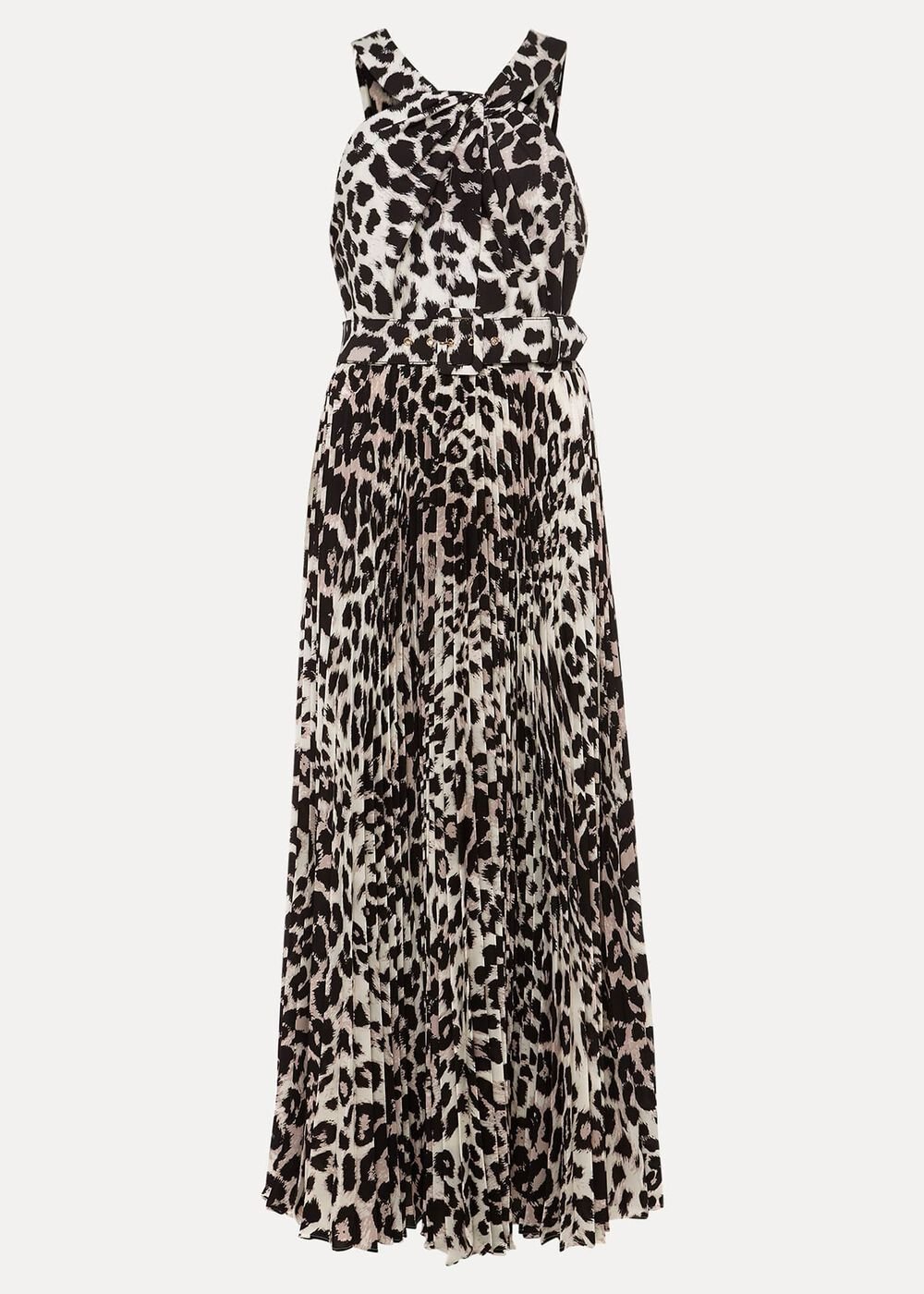 Chelsie Leopard Print Midaxi Dress Multi-Coloured
