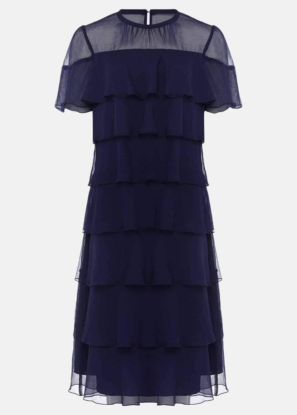 Nika Tiered Shift Dress Navy