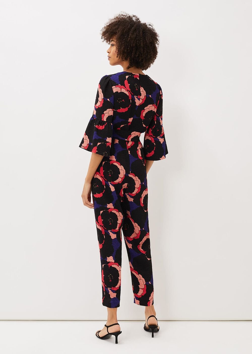 Darcey Floral Textured Tapered Jumpsuit Multi-Coloured