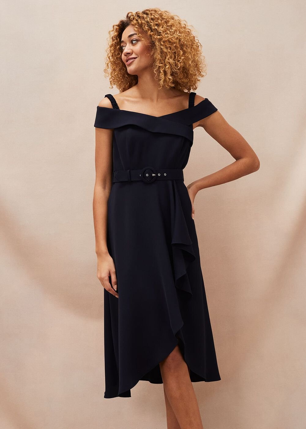 Ashleigh Bardot Dress Navy