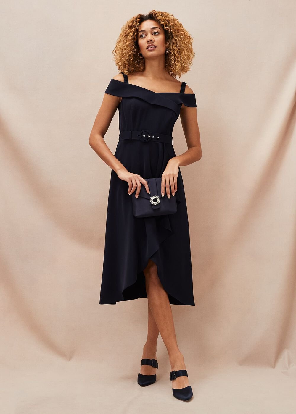 Ashleigh Bardot Dress Navy