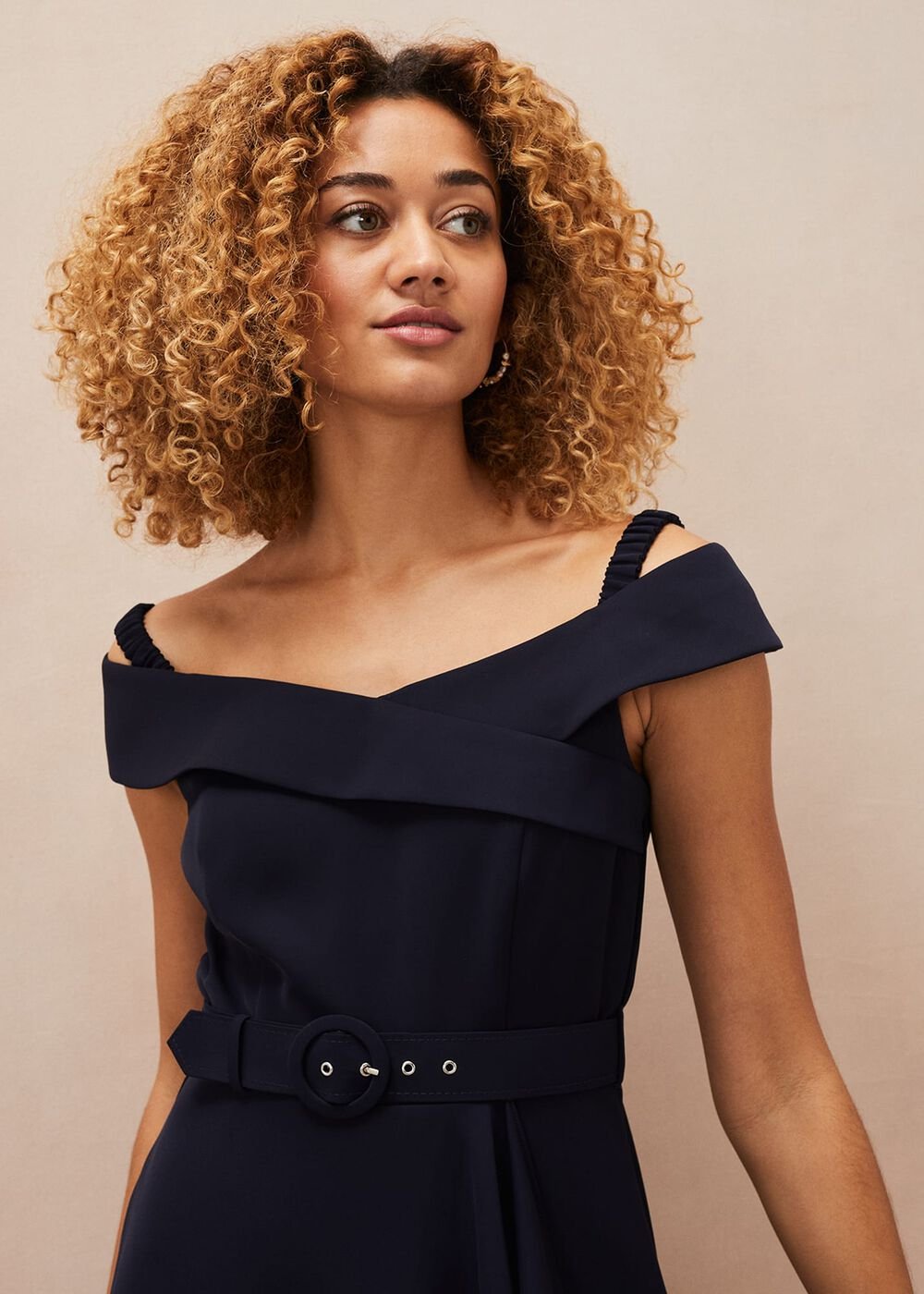 Ashleigh Bardot Dress Navy