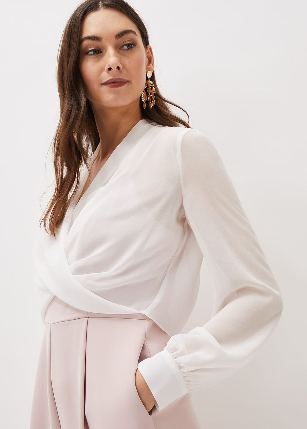 Mindy Wide Leg Jumpsuit Ivory/Antique Rose