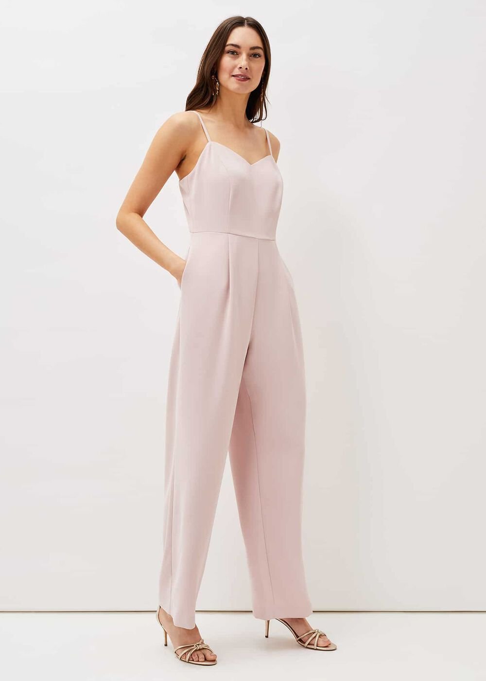 Mindy Wide Leg Jumpsuit Ivory/Antique Rose