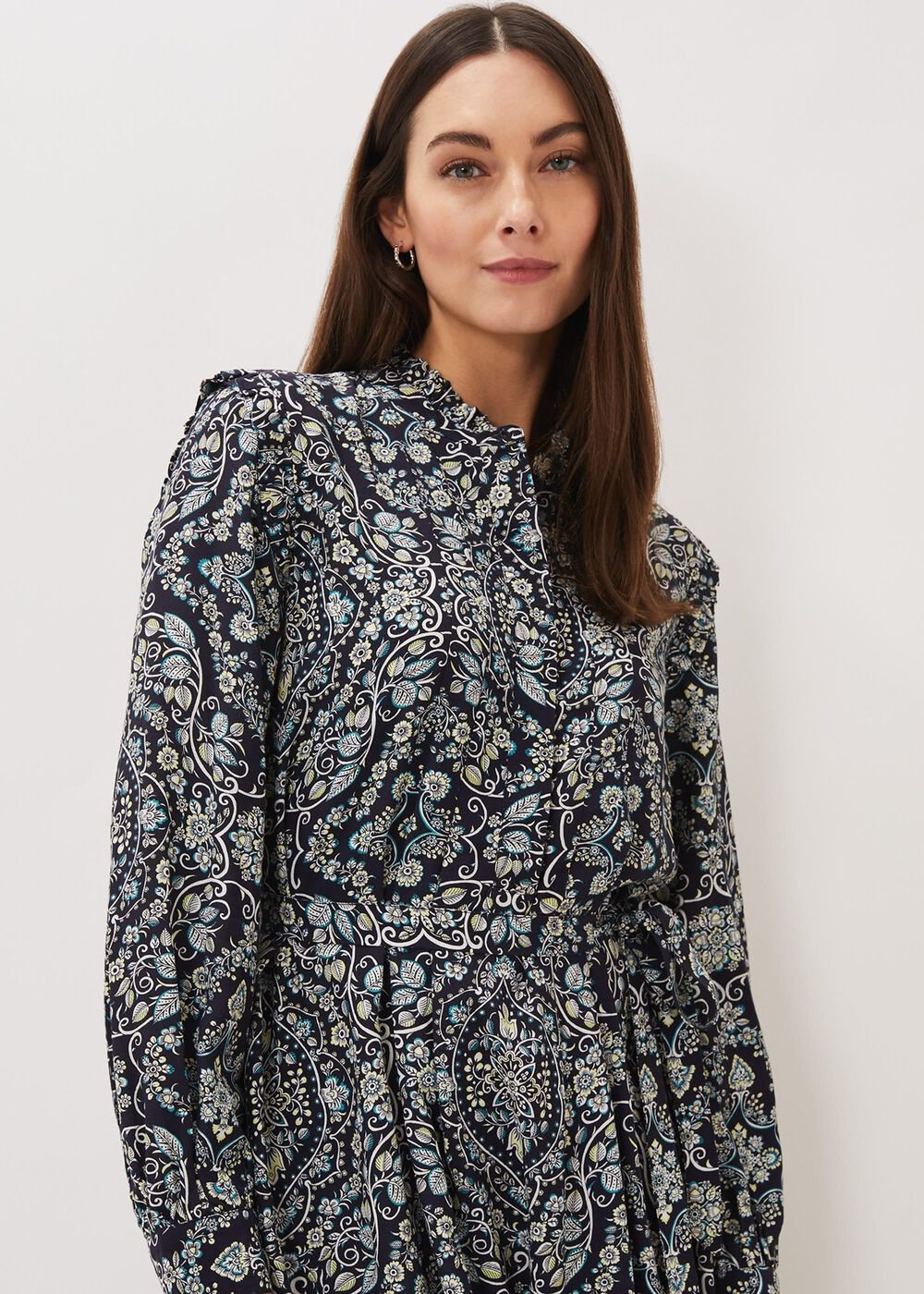 Polly Paisley Print Midi Dress Multi-Coloured