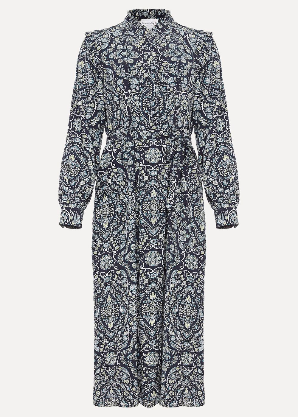 Polly Paisley Print Midi Dress Multi-Coloured
