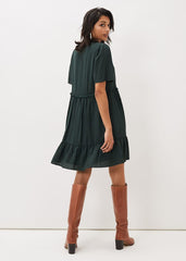 Likita Textured Swing Dress Green