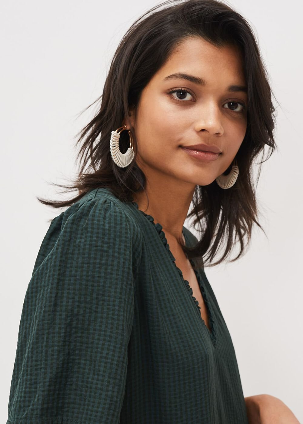 Likita Textured Swing Dress Green
