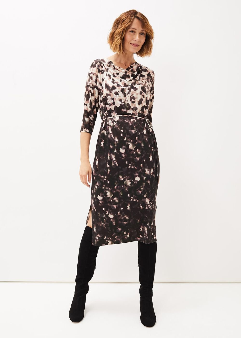 Corrie Abstract Spot Print Dress Multi-Coloured