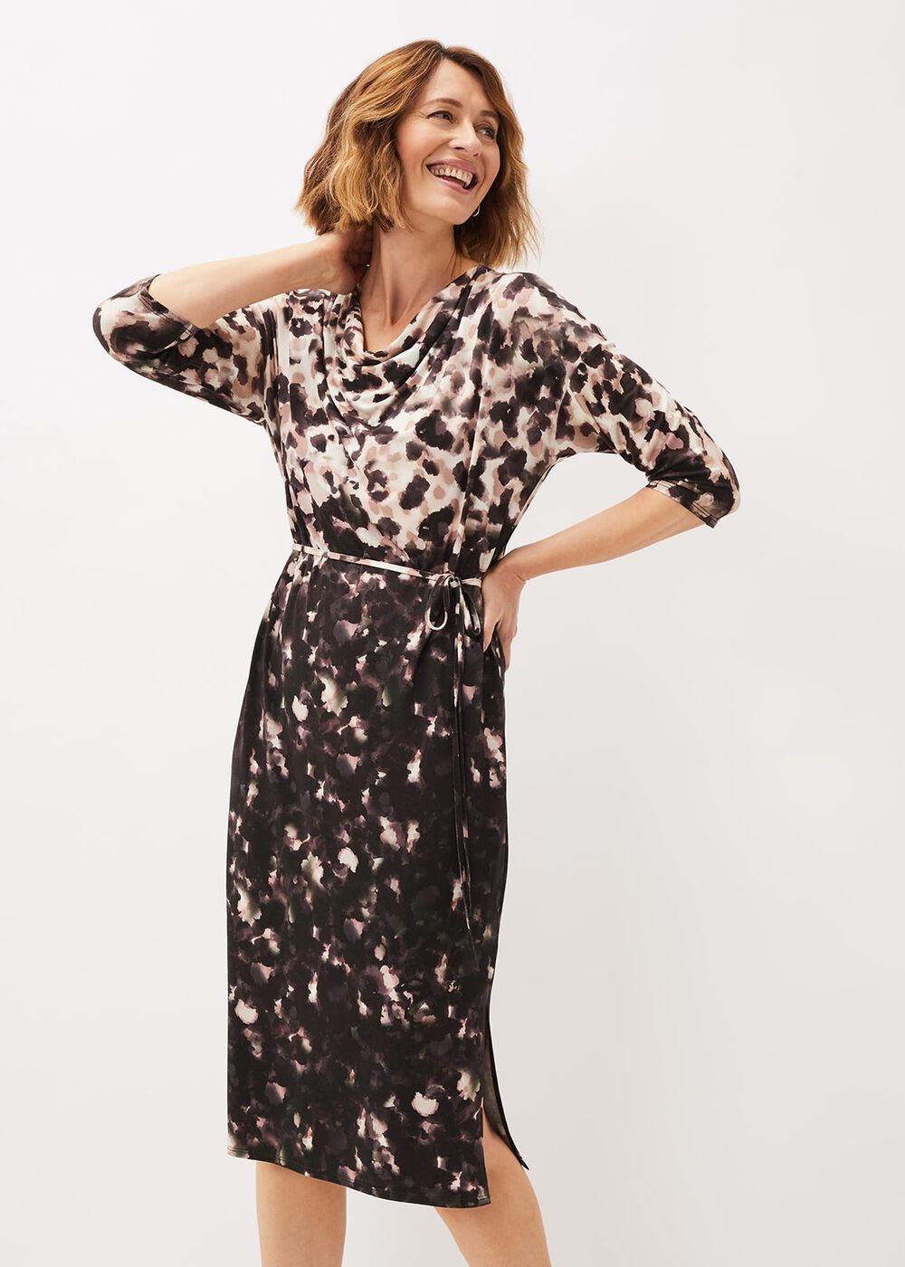 Corrie Abstract Spot Print Dress Multi-Coloured