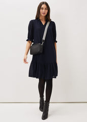 Aerin Textured Swing Dress Navy