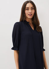 Aerin Textured Swing Dress Navy