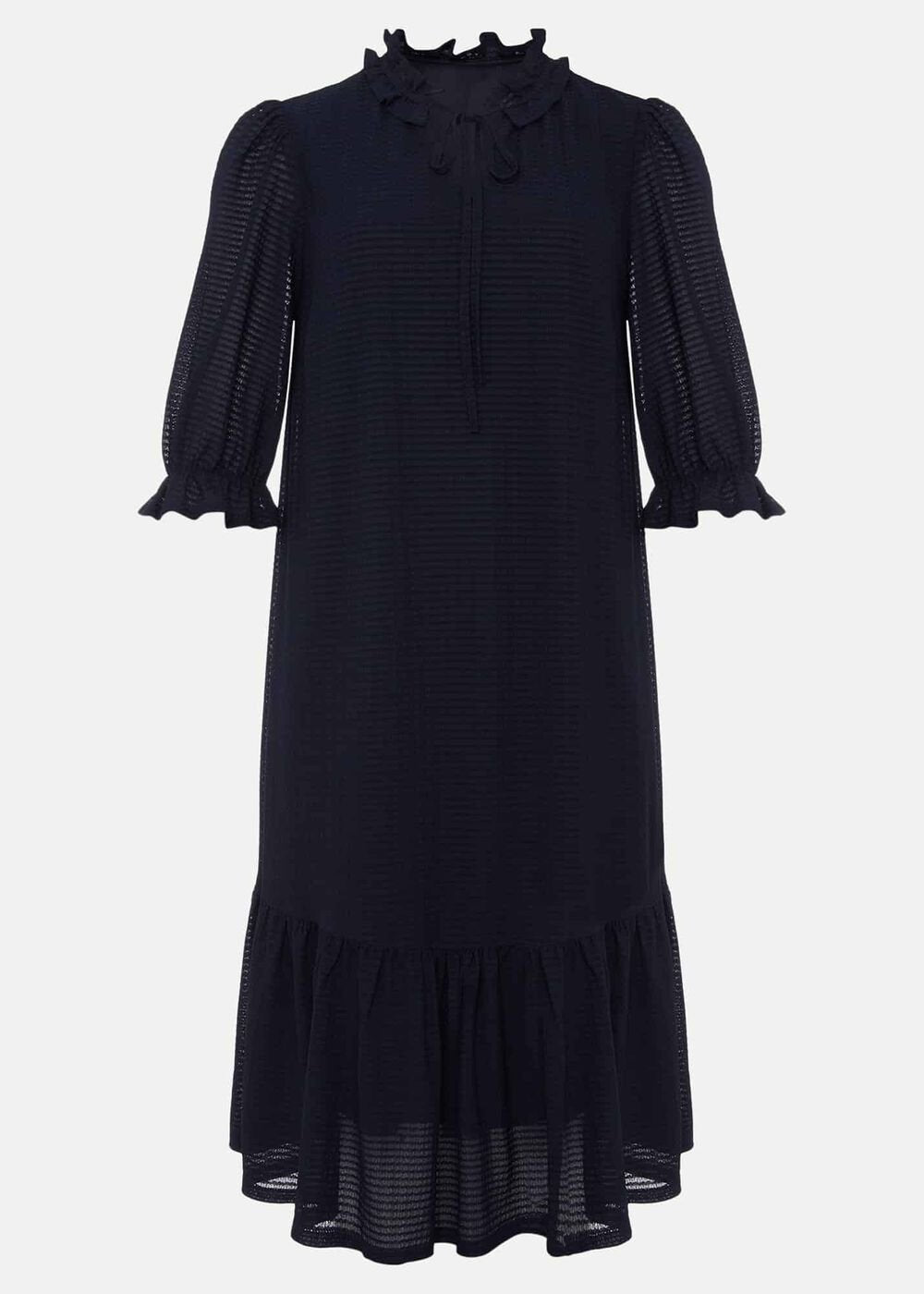 Aerin Textured Swing Dress Navy