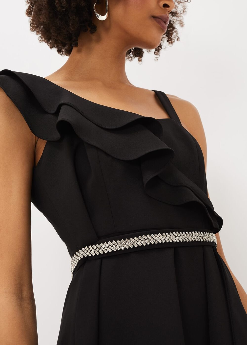 Patsie Elipse Hem Maxi Dress Black