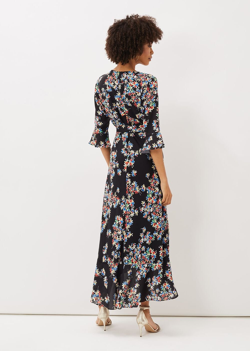 Emmaline Floral Maxi Dress Black/Multi