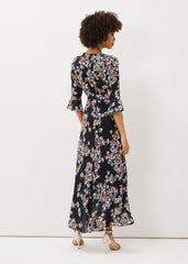 Emmaline Floral Maxi Dress Black/Multi