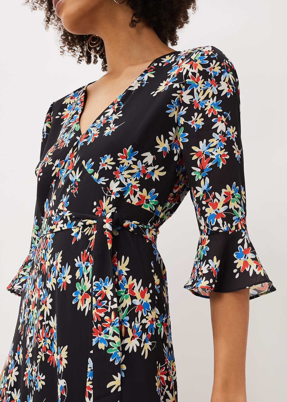 Emmaline Floral Maxi Dress Black/Multi