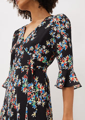 Emmaline Floral Maxi Dress Black/Multi