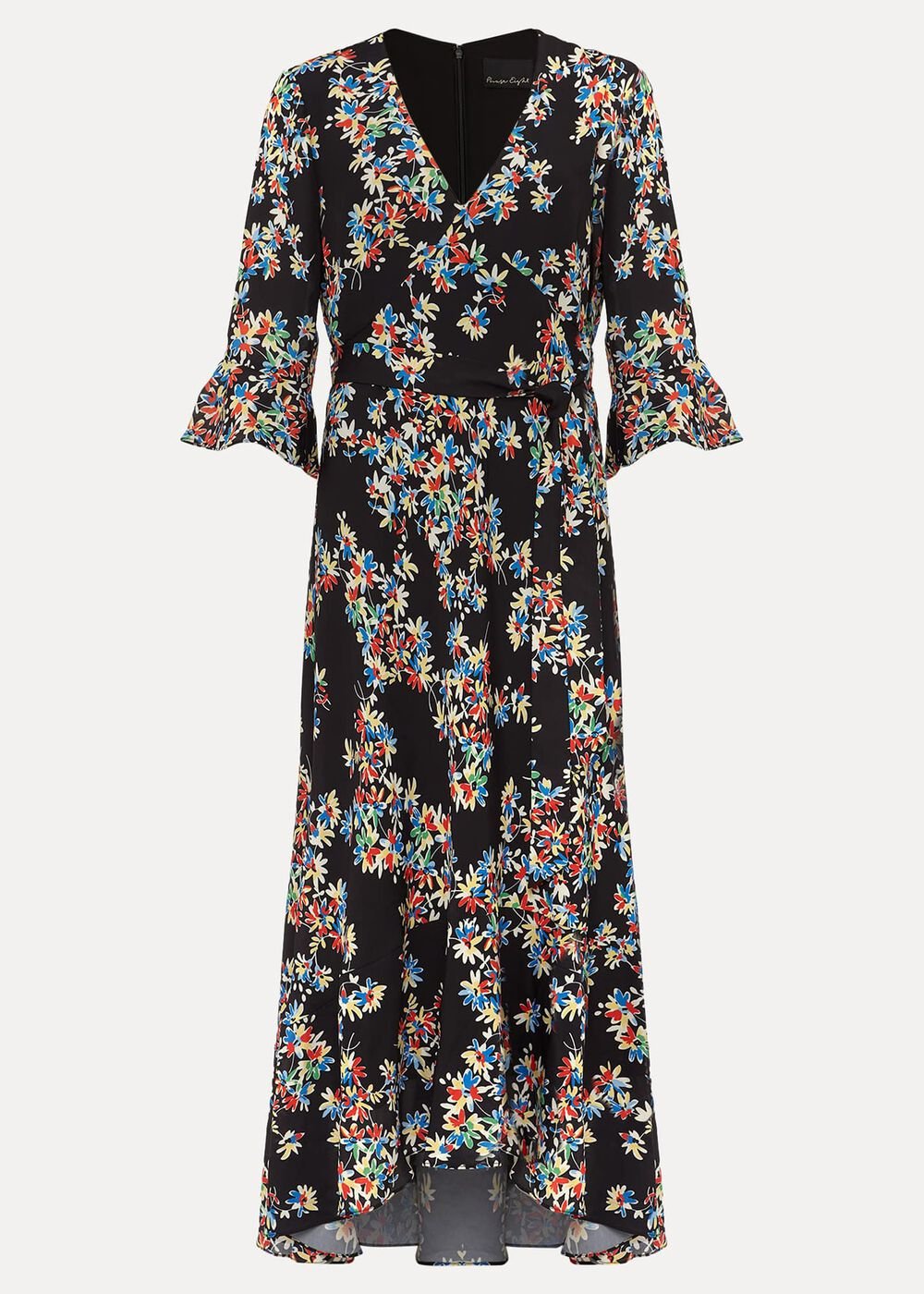 Emmaline Floral Maxi Dress Black/Multi