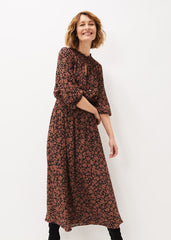 Phillipa Floral Midaxi Dress Black/Tan