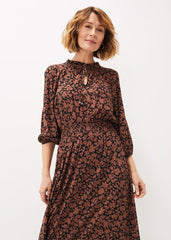 Phillipa Floral Midaxi Dress Black/Tan