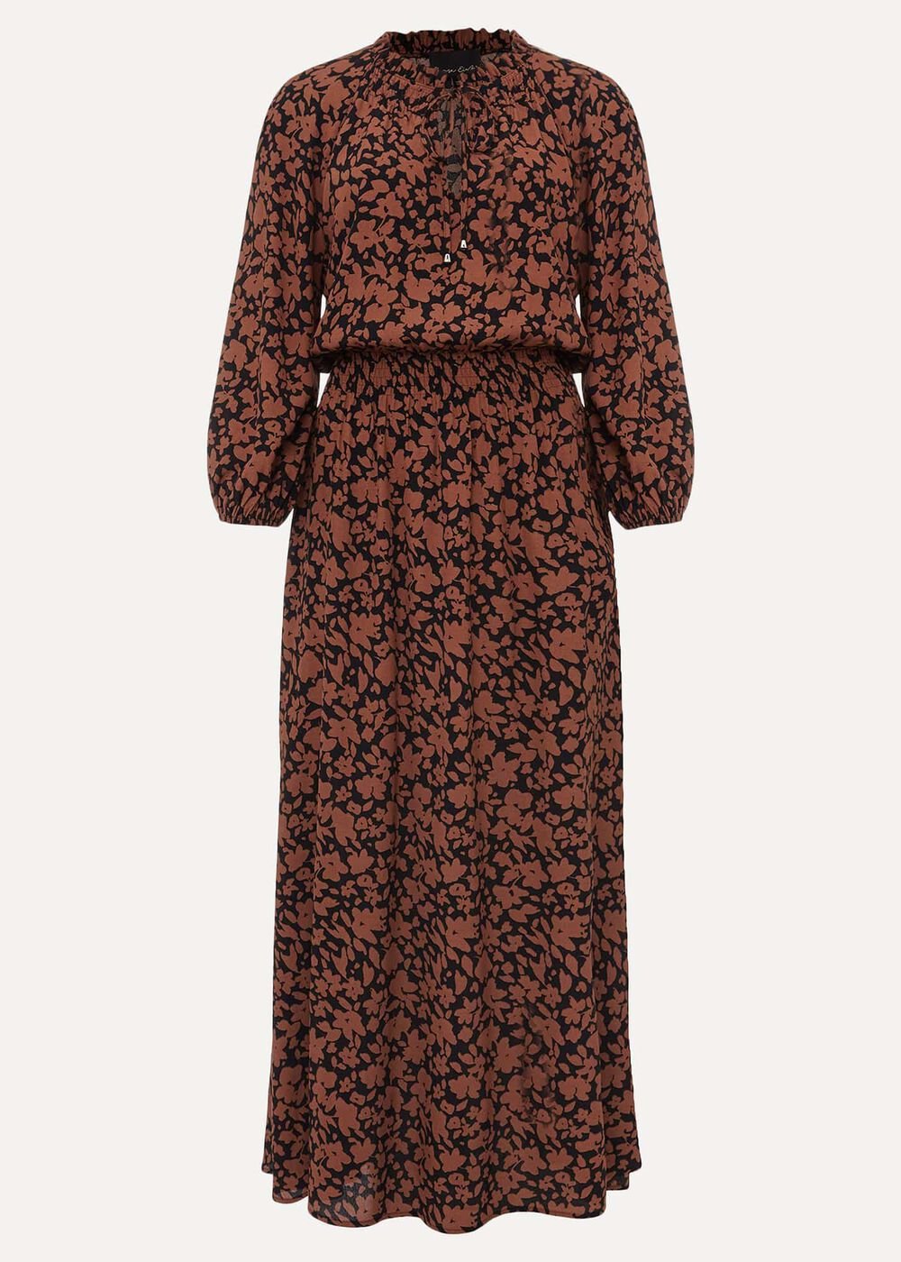 Phillipa Floral Midaxi Dress Black/Tan