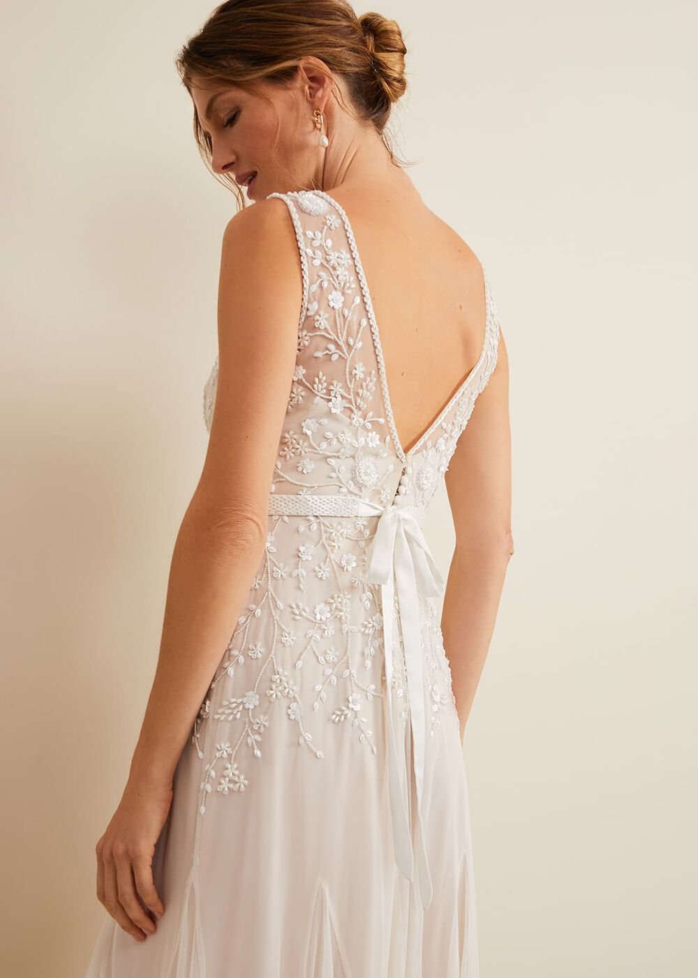 Annalise Beaded Wedding Dress Porcelian