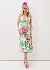 Joyce Printed Fit & Flare Dress Ivory/Multi