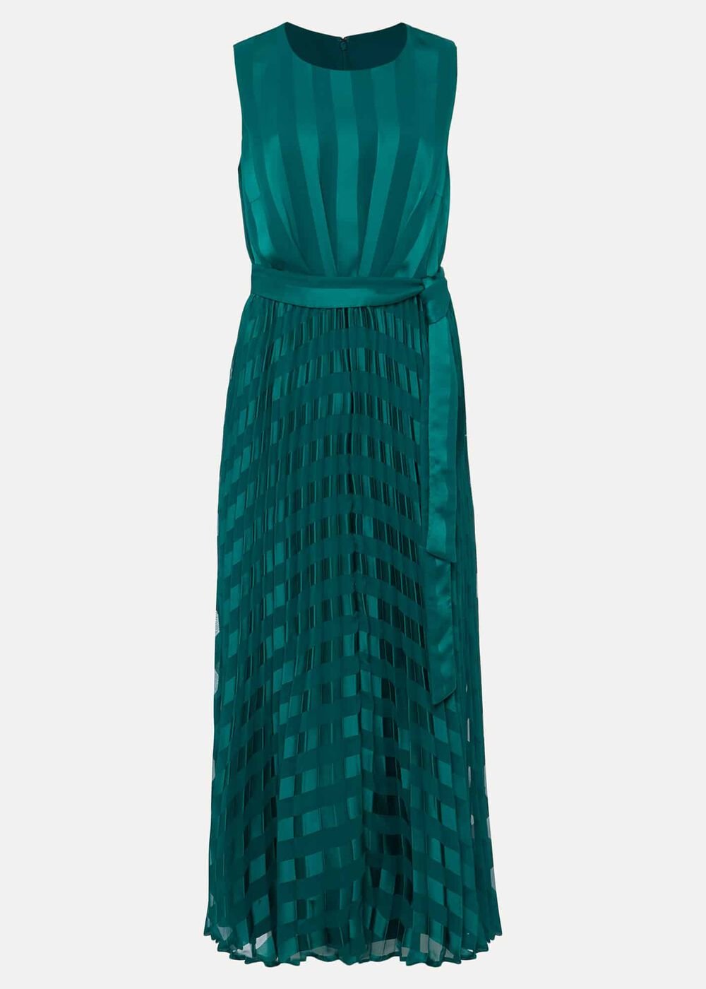 Beverley Stripe Jacquard Midaxi Dress Jade