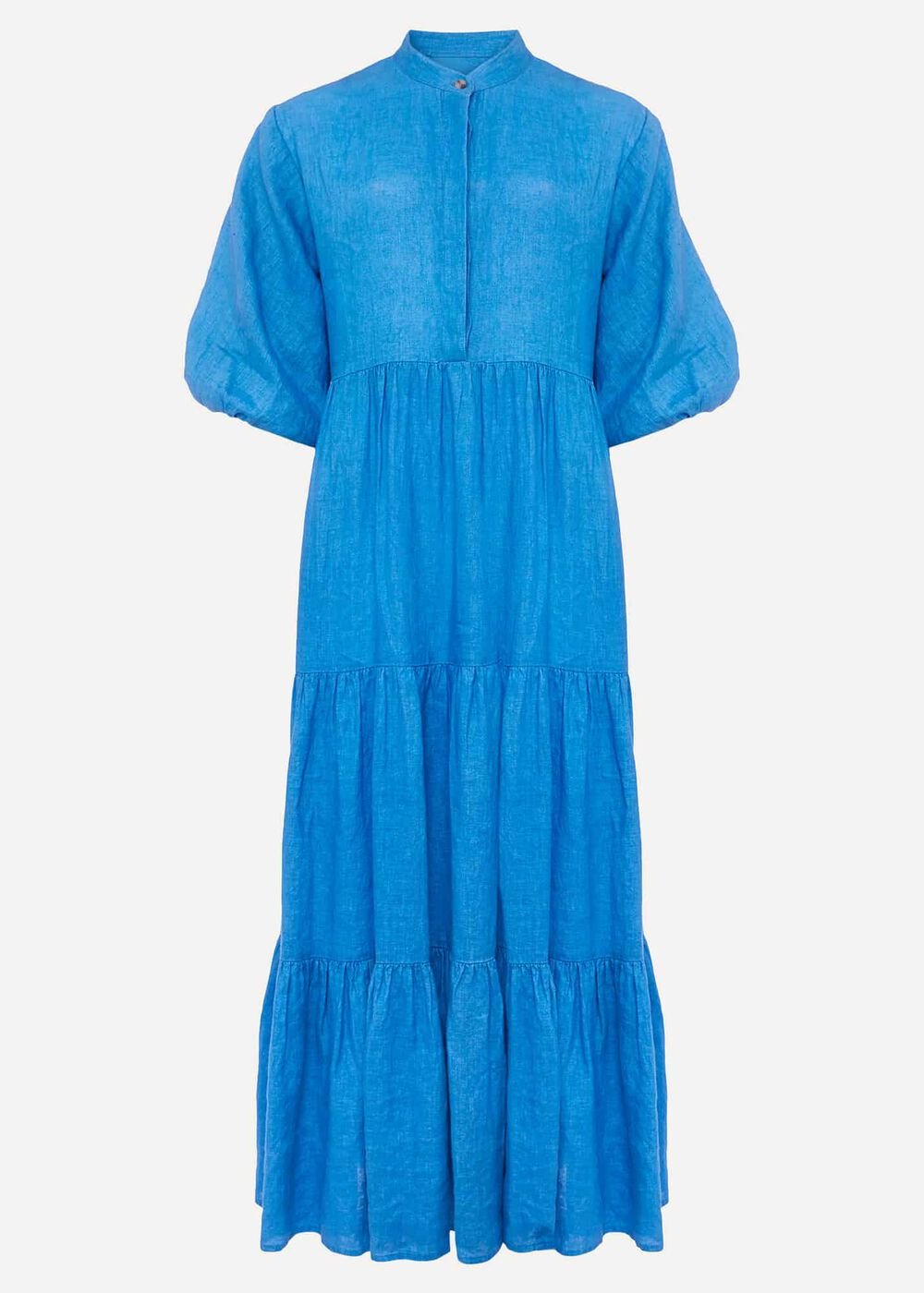 Gracie Tiered Maxi Dress Azure Blue