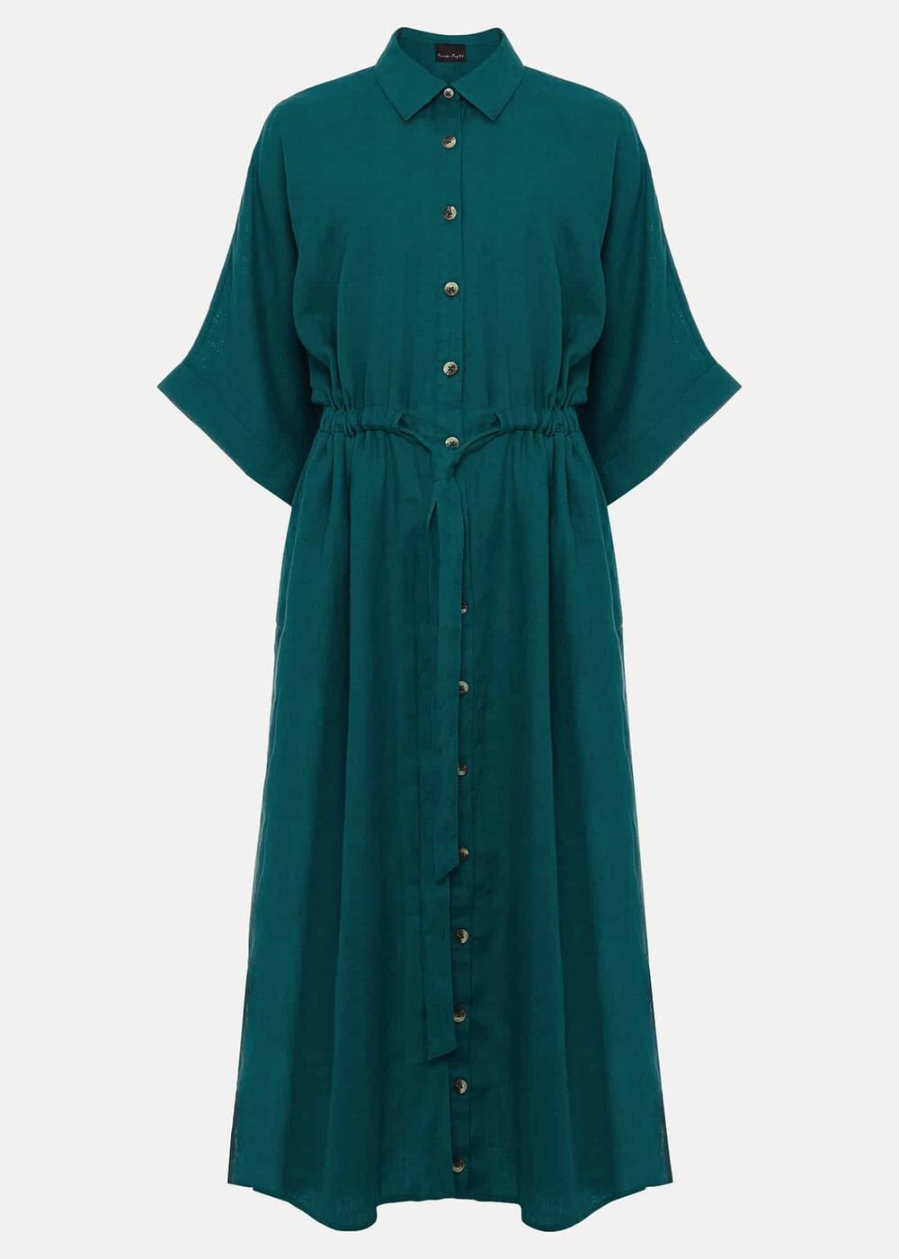 Marlene Tie Shirt Dress Jade