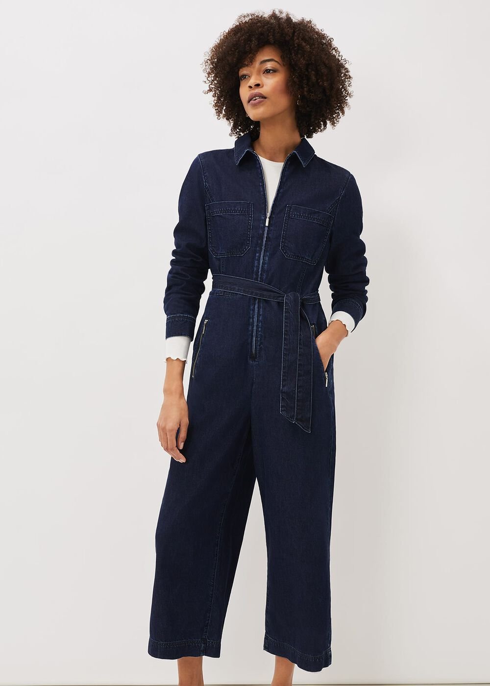 Cecile Denim Wide Leg Jumpsuit Denim