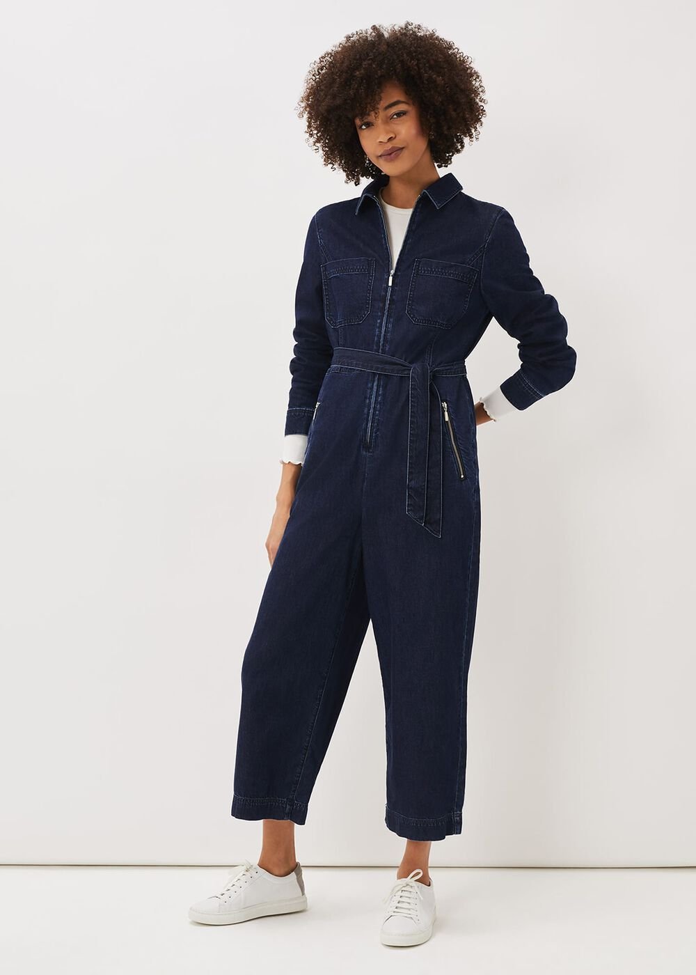 Cecile Denim Wide Leg Jumpsuit Denim