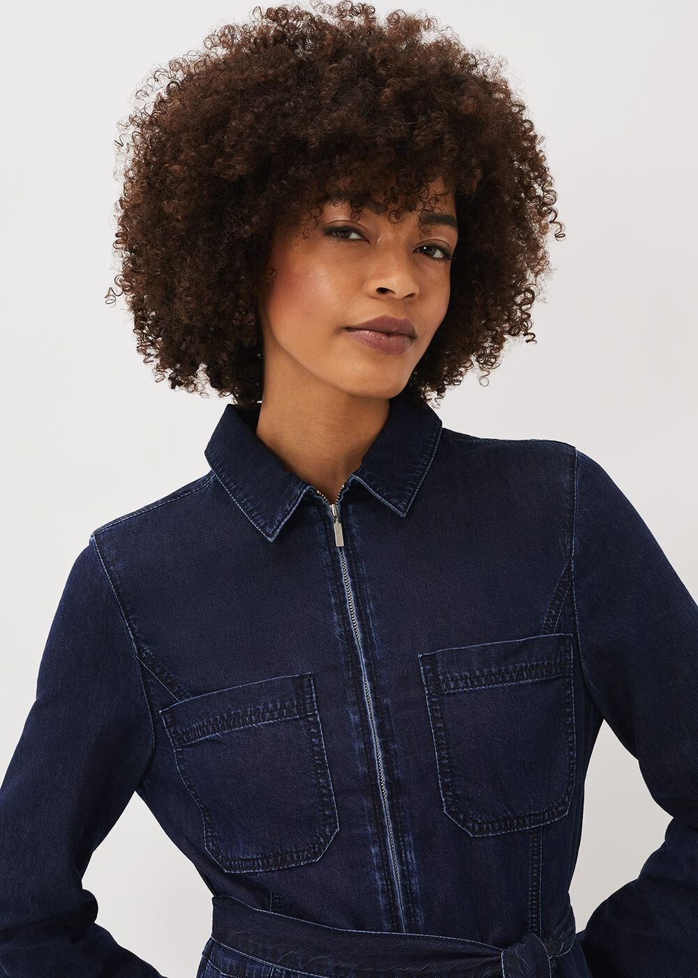 Cecile Denim Wide Leg Jumpsuit Denim