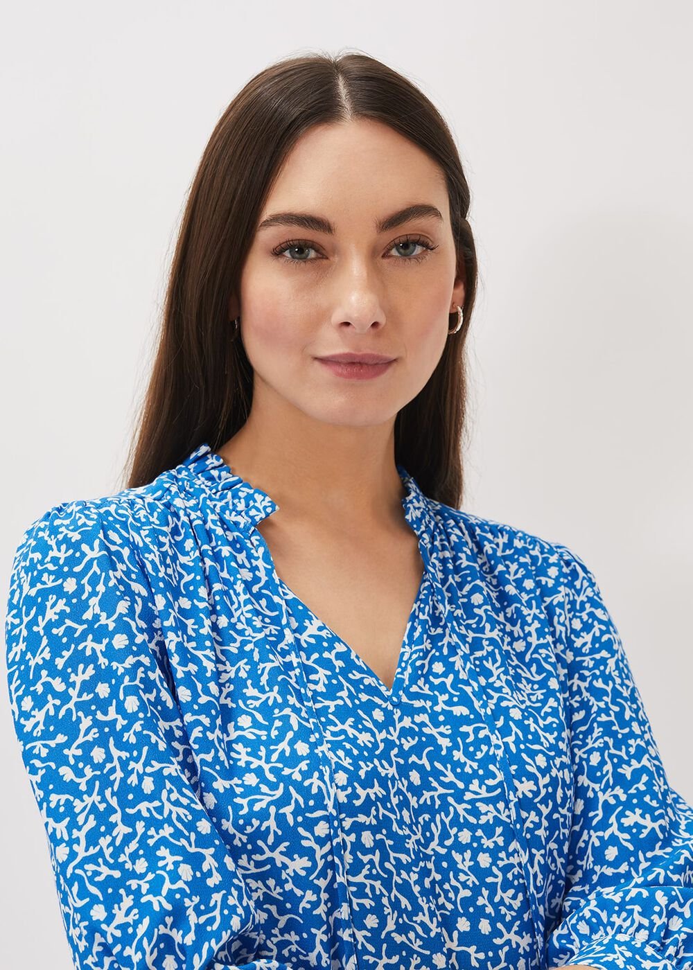 Penele Swing Dress Blue/Ivory