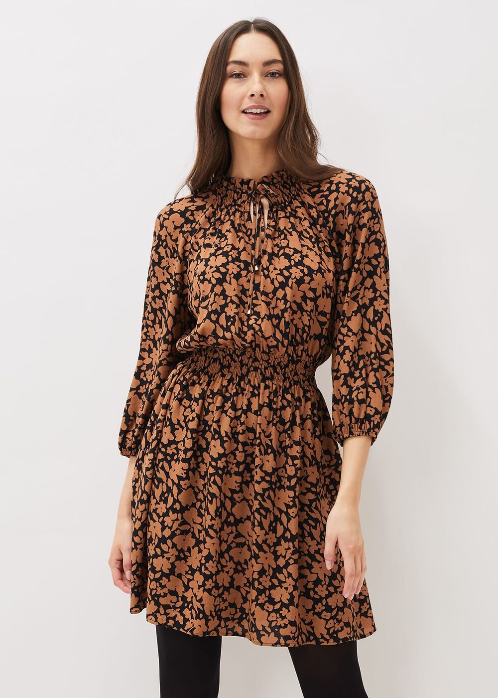 Phillipa Swing Dress Black/Tan