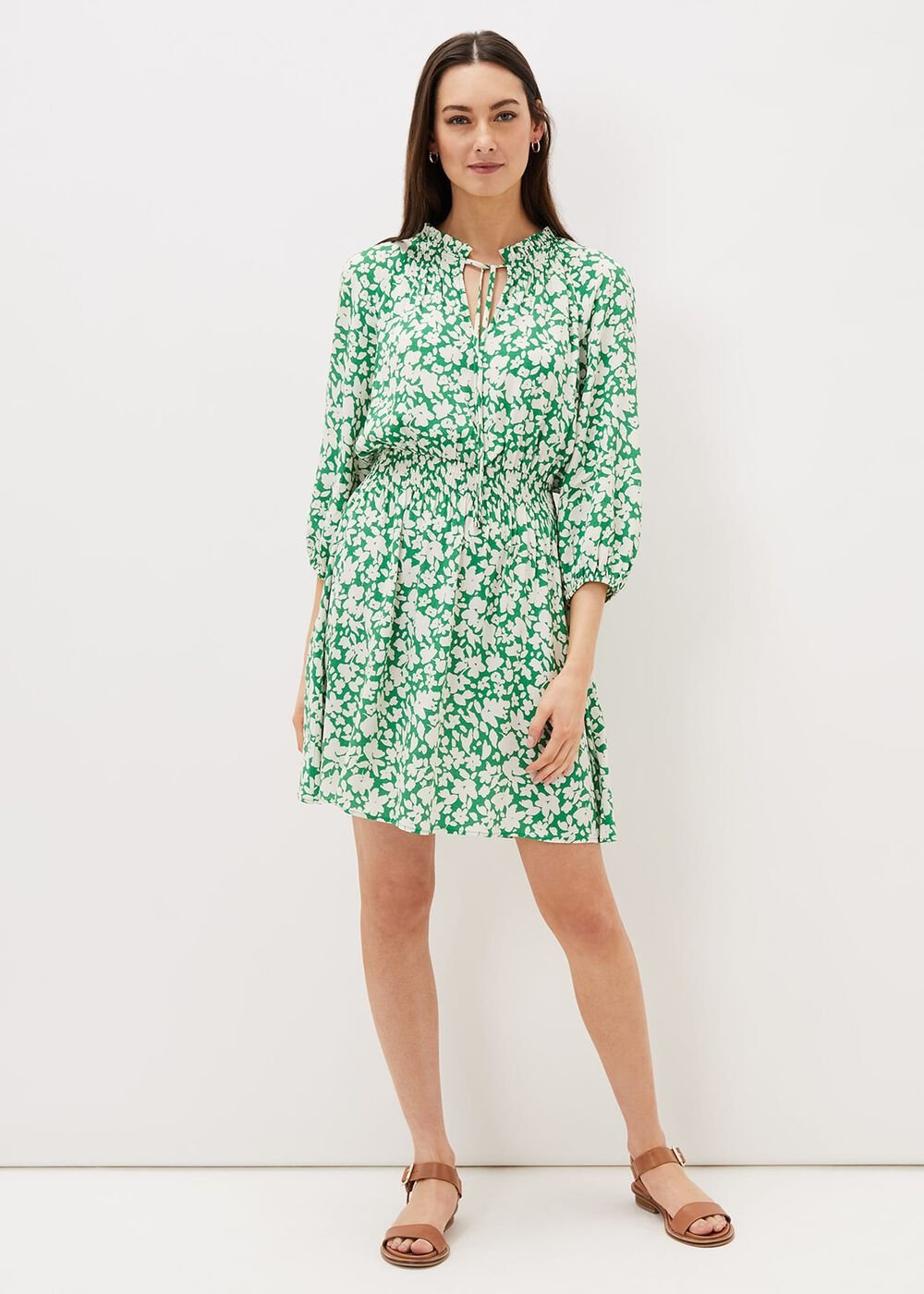 Phillipa Swing Dress Green/Ivory