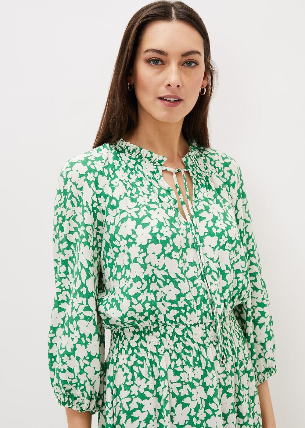 Phillipa Swing Dress Green/Ivory