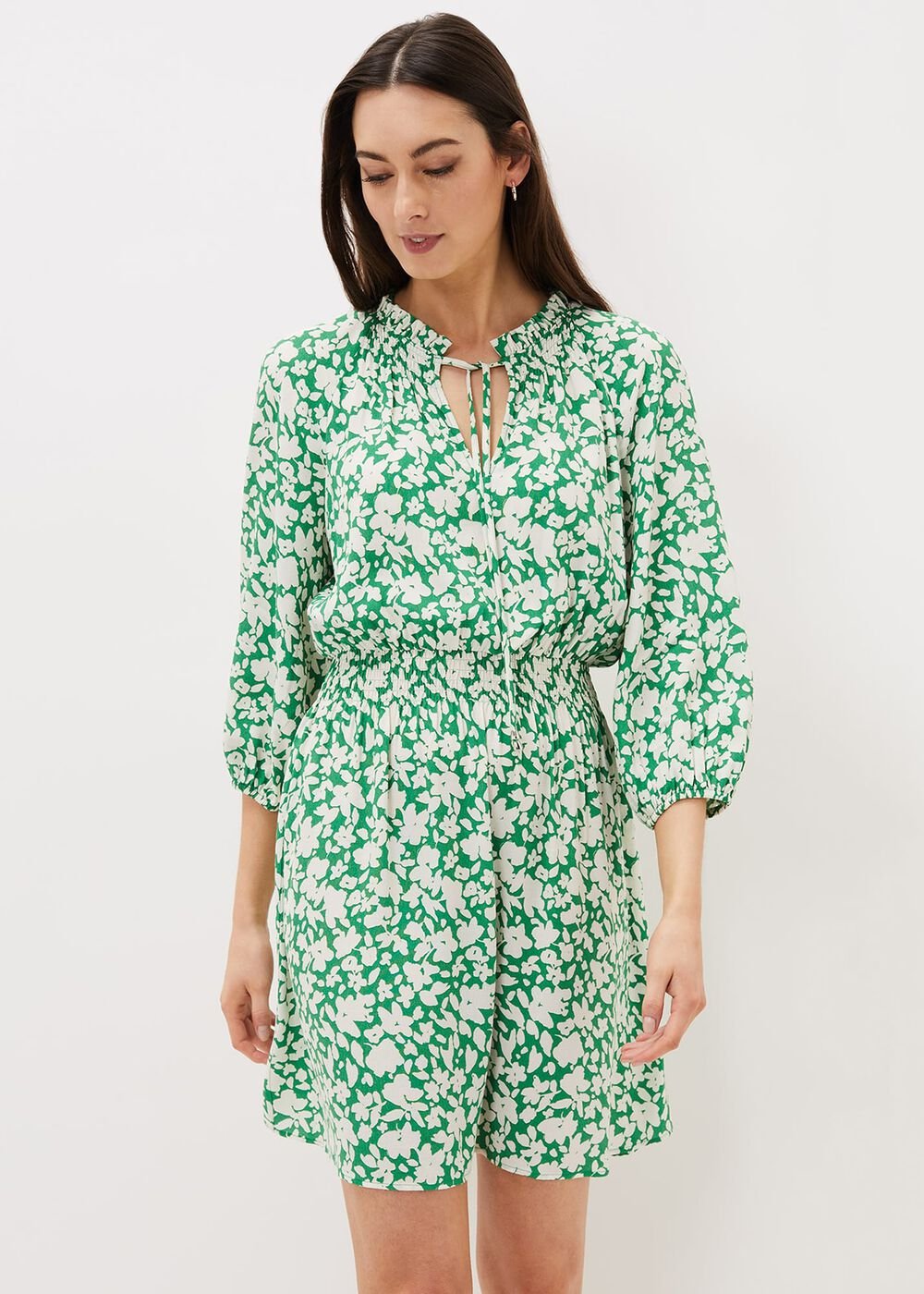 Phillipa Swing Dress Green/Ivory