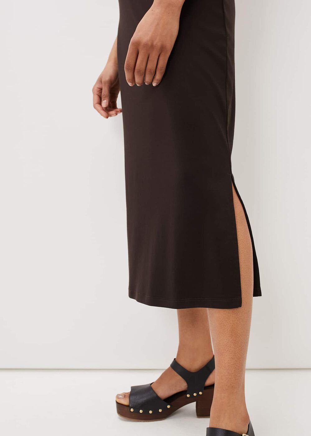 Adelyn One Shoulder Maxi Dress Chocolate