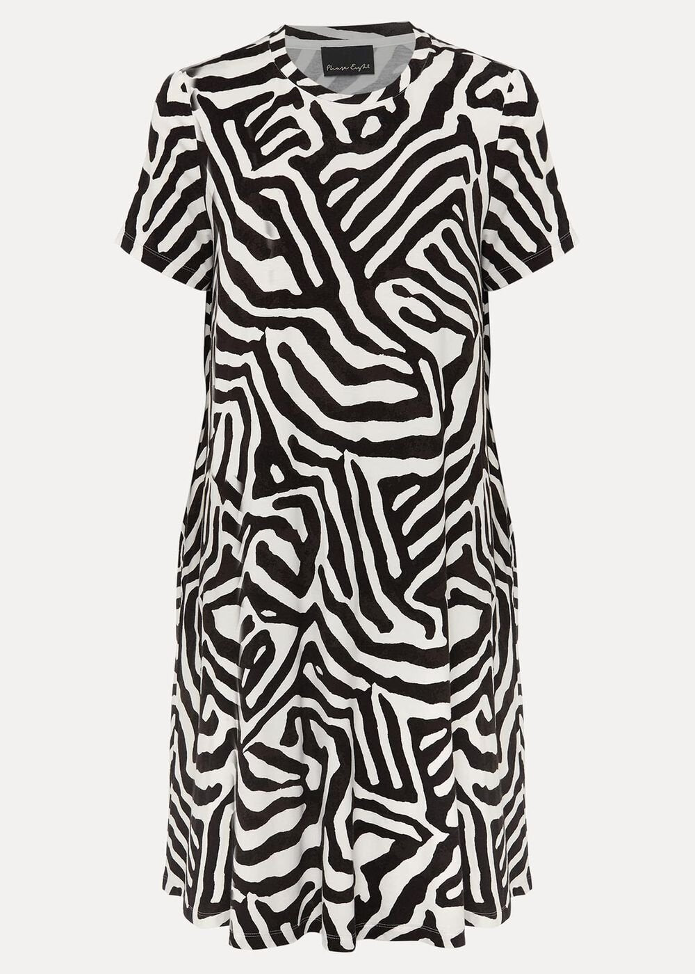 Isabelle Zebra Print Dress Black/Ivory