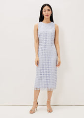 Novah Lace Midi Dress Sky Blue