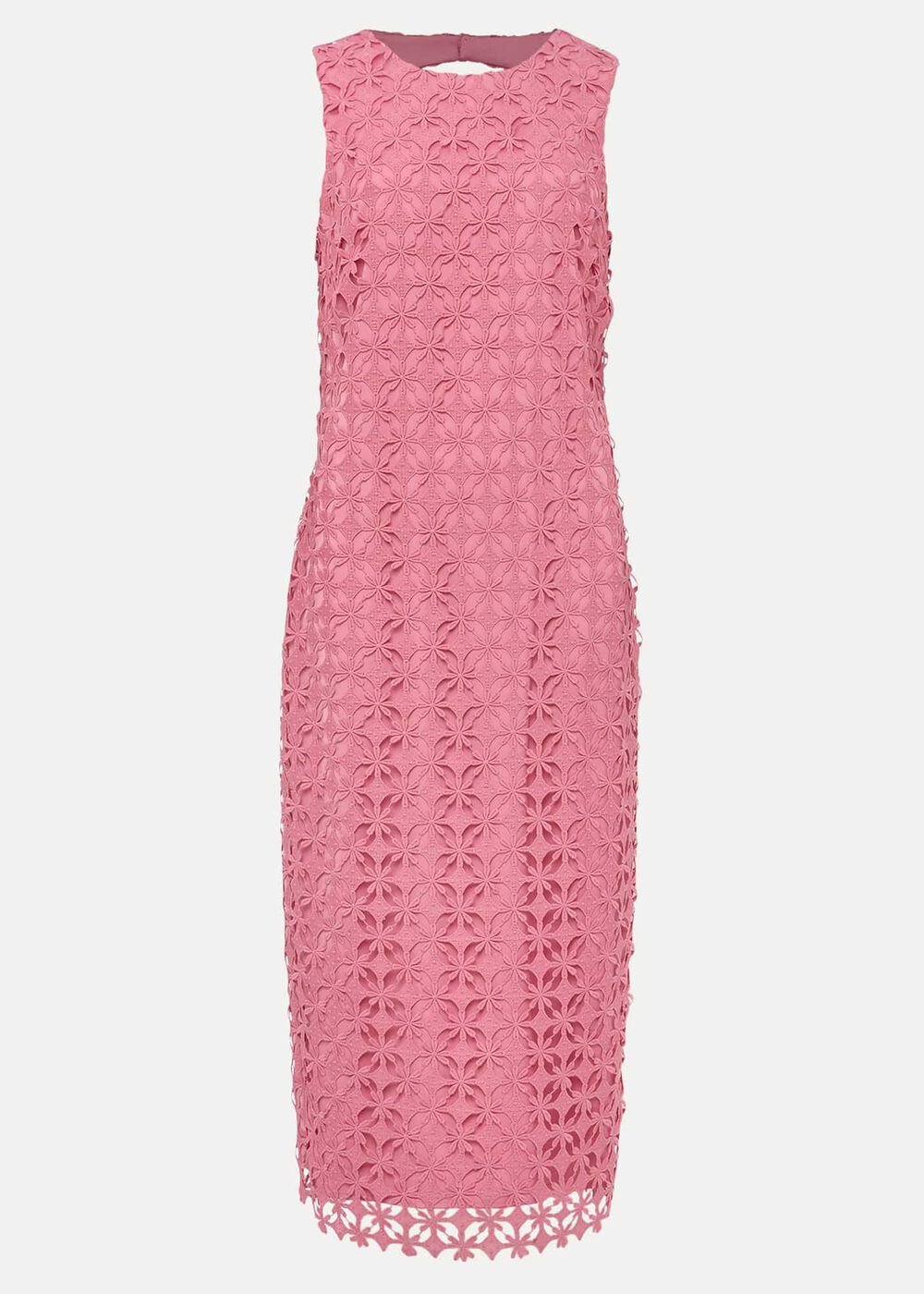 Novah Lace Midi Dress Candy Pink