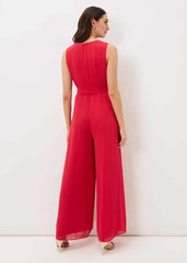Clarabella Wide Leg Jumpsuit Lipstick