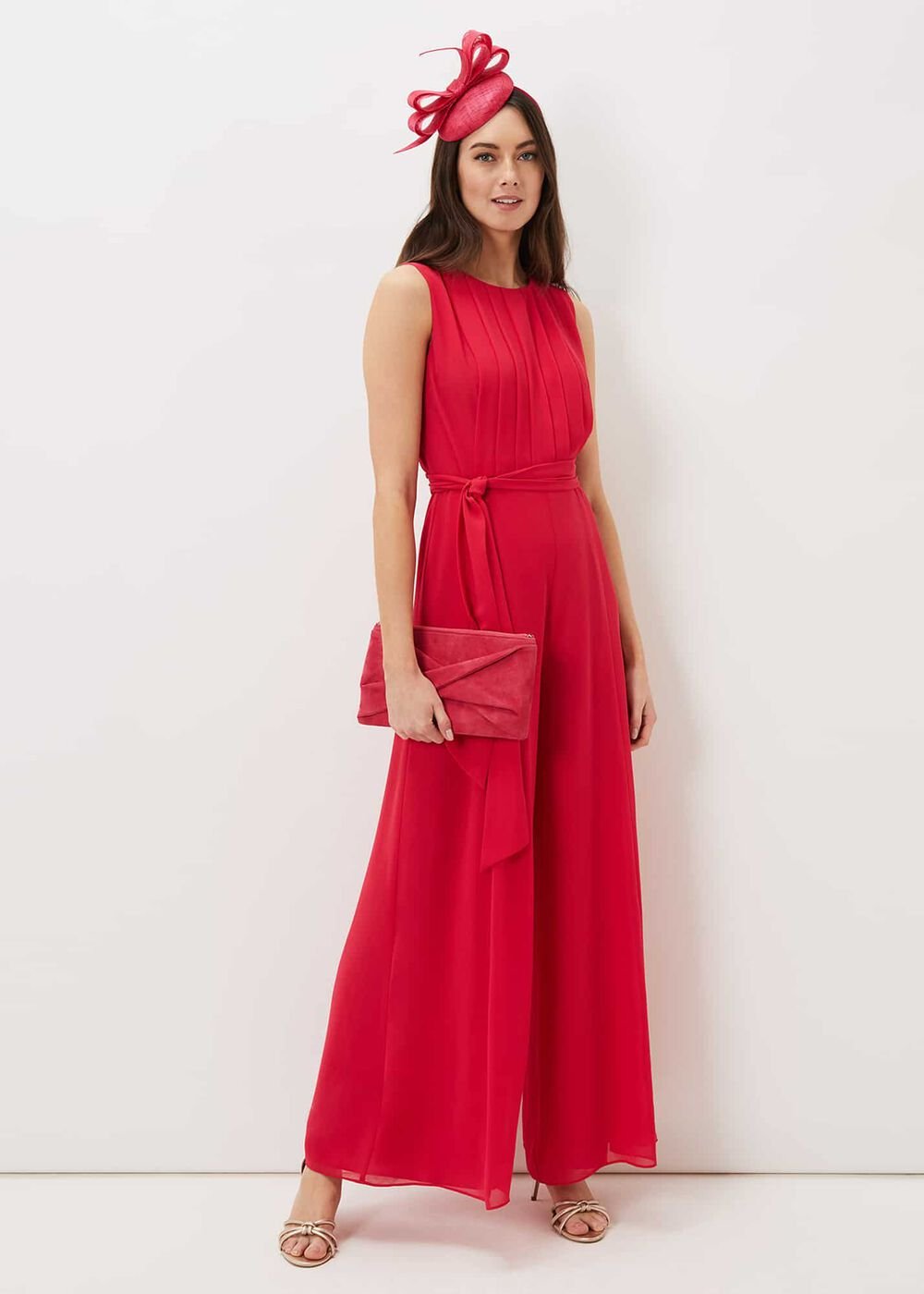 Clarabella Wide Leg Jumpsuit Lipstick