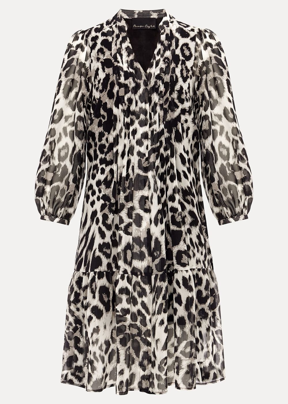 Penele Leopard Print Swing Dress Black/Multi