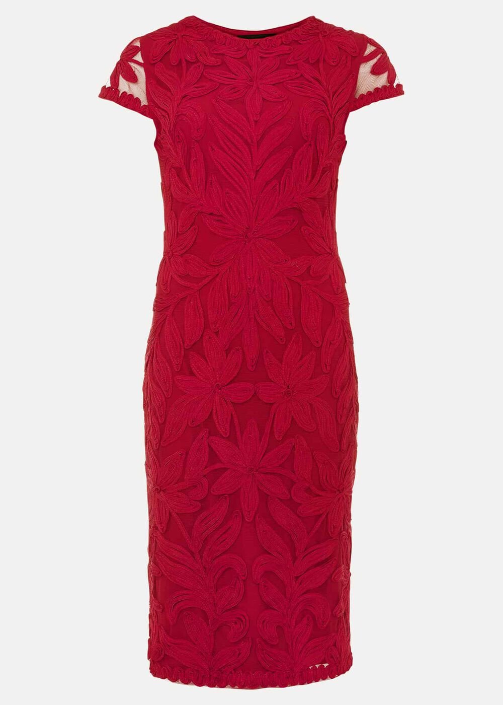 Isobel Tapework Midi Dress Lipstick