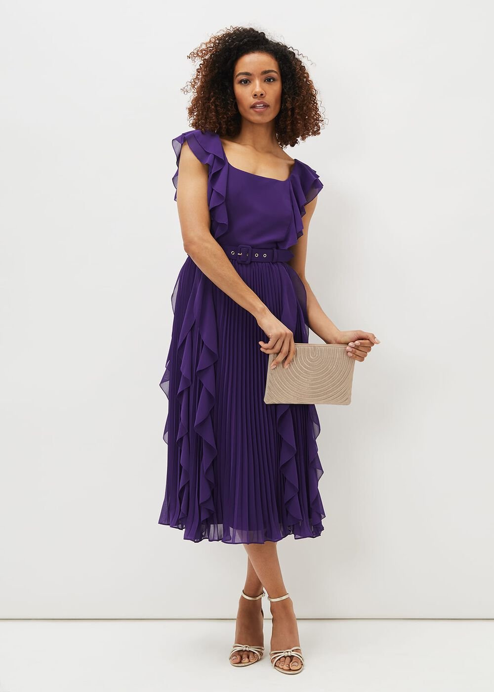 Bailey Pleated Dress Violet